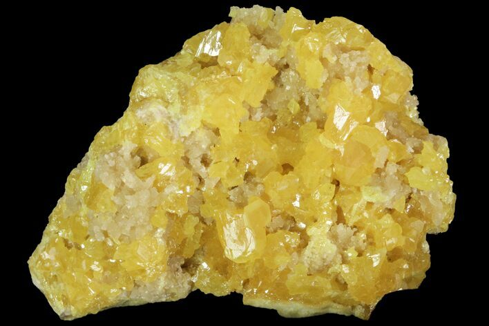 Sparkling Sulfur & Calcite Crystals - Poland #79239